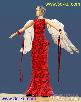 3D打印模型带翅膀的天使的图片