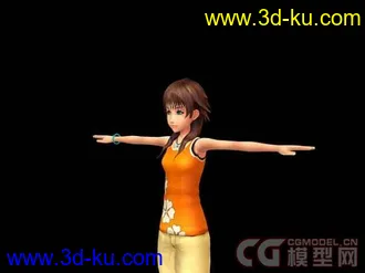 3D打印模型王者之心游戏卡通女孩的图片