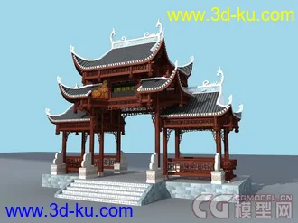 3D打印模型古建牌坊的图片
