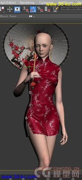 再次吐血奉献3年前制作旗袍装美女模型~~绝对超值~细致~用心~~！！的图片