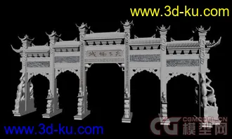 3D打印模型牌坊的图片