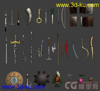 3D打印模型兵器集合的图片