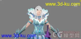 第九大陆女人物模型-四边面+贴图的图片