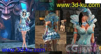 第九大陆女人物模型-四边面+贴图的图片