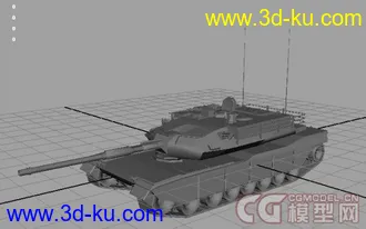 3D打印模型美式主战坦克M1A1的图片