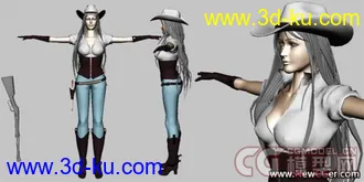 3D打印模型女牛仔的图片