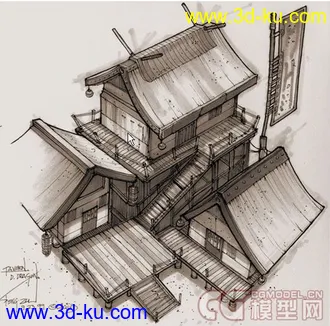 3D打印模型changjingjulou下载的图片