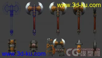 精美战斧 模型下载（含贴图）的图片