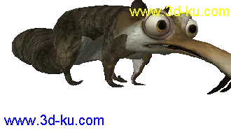 3D打印模型冰河世纪的松鼠和卡通鼠（骨骼+动作+贴图）的图片