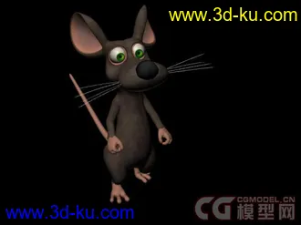 3D打印模型冰河世纪的松鼠和卡通鼠（骨骼+动作+贴图）的图片