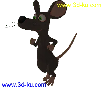 3D打印模型冰河世纪的松鼠和卡通鼠（骨骼+动作+贴图）的图片