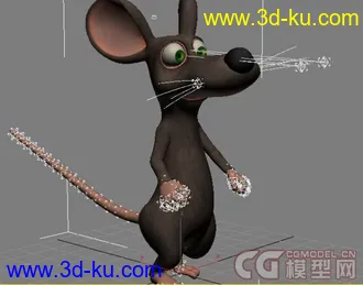 3D打印模型冰河世纪的松鼠和卡通鼠（骨骼+动作+贴图）的图片