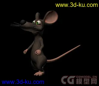 3D打印模型冰河世纪的松鼠和卡通鼠（骨骼+动作+贴图）的图片