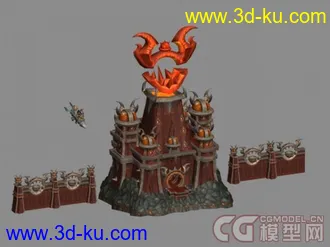 3D打印模型自己模仿的魔兽场景的图片