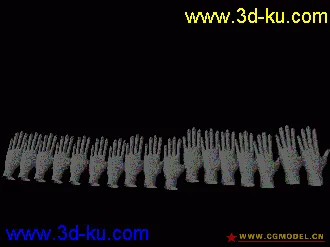 3D打印模型手的布线图的图片