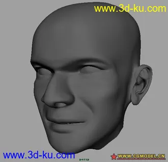 3D打印模型我做的男性头模的图片