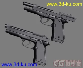 m92f手枪，MAX文件哦，模型蛮精致滴的图片