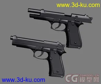 m92f手枪，MAX文件哦，模型蛮精致滴的图片