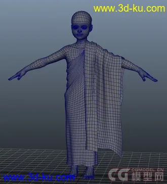 3D打印模型和尚 小僧人的图片