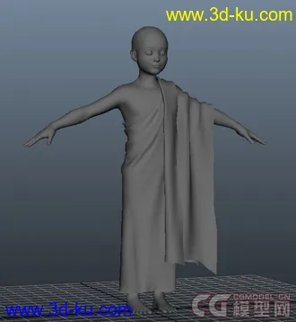 3D打印模型和尚 小僧人的图片