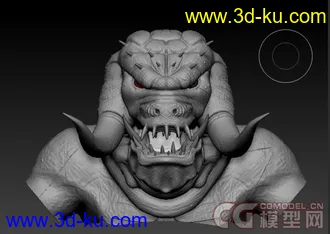 3D打印模型怪兽头的图片