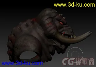 3D打印模型怪兽头的图片