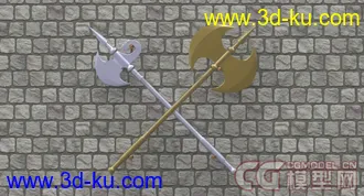 3D打印模型斧子渲染的图片