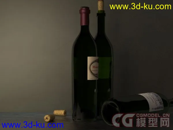 红酒瓶模型的图片1