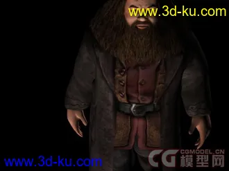 3D打印模型哈利波特之海格 弗立维教授（骨骼+动作+贴图）的图片