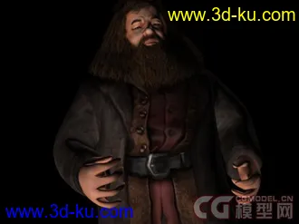 3D打印模型哈利波特之海格 弗立维教授（骨骼+动作+贴图）的图片