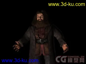 3D打印模型哈利波特之海格 弗立维教授（骨骼+动作+贴图）的图片