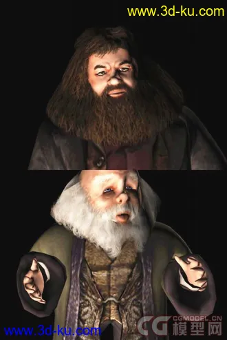 3D打印模型哈利波特之海格 弗立维教授（骨骼+动作+贴图）的图片