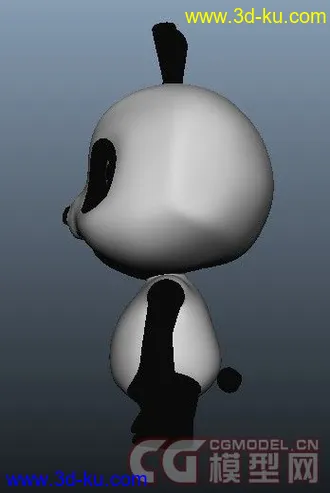 3D打印模型一只卡通熊猫的图片