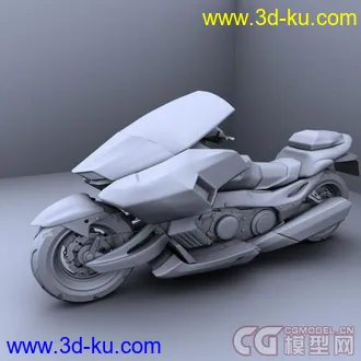 3D打印模型酷炫科幻摩托的图片