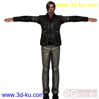 3D打印模型PS3 Resident Evil 6 Leon S Kennedy Fully Poseable的图片