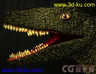 自己做的恐龙模型。有贴图的图片