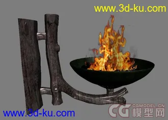 3D打印模型古代火盆灯的图片