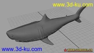 3D打印模型第一次作品（鲨鱼）的图片