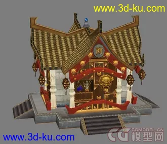 3D打印模型隋唐场景-拍卖商铺的图片