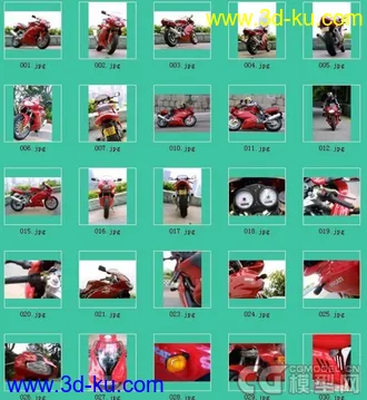 3D打印模型摩托车（带三视图，参考图）的图片