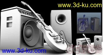 3D打印模型电吉他的图片