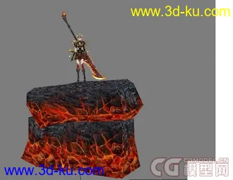 3D打印模型青龙女战士，的图片