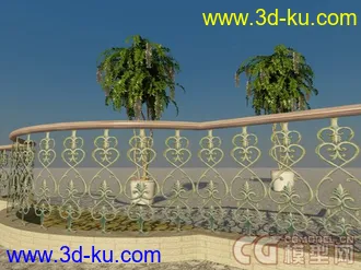 3D打印模型铁围栏的图片