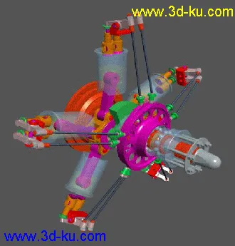 3D打印模型航模发动机动画的图片