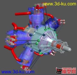 3D打印模型航模发动机动画的图片