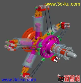 3D打印模型航模发动机动画的图片
