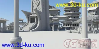 3D打印模型古典建筑小镇?山庄？的图片