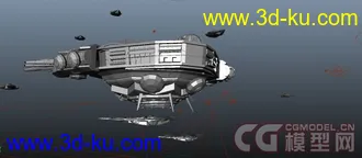 3D打印模型maya 超级高精度太空战舰 带动画 带灯光的图片