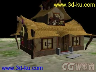 3D打印模型茅草屋的图片