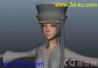 3D打印模型少数民族少女的图片